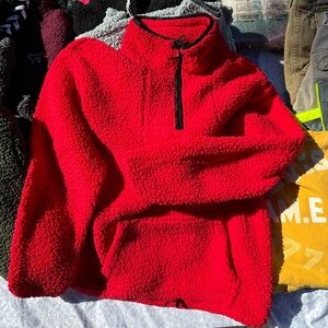 VS PINK red pullover fleece